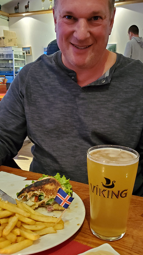 Lamb Burger & Viking Beer