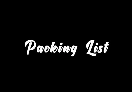 Packing List